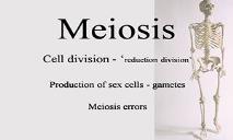 Meosis PowerPoint Presentation