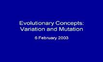 Variation And Mutation PowerPoint Presentation