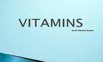 Vitamins PowerPoint Presentation