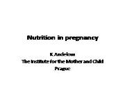 Nutrition in pregnancy Powerpoint Presentation