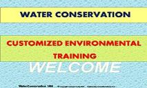Water Conservation PowerPoint Presentation