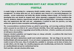FERTILITY ENHANCING DIET: EAT HEALTHY STAY FERTILE PowerPoint Presentation
