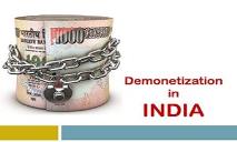 Demonetization in India PowerPoint Presentation