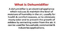 Dehumidifier Works PowerPoint Presentation