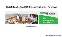 Quickbooks Pro 2019 New Features and Reviews PowerPoint Presentation