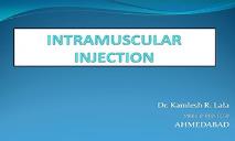 Intramuscular Injection PowerPoint Presentation