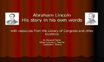 Abraham Lincoln Story PowerPoint Presentation