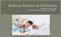 Kidney Stones in Children PowerPoint Presentation