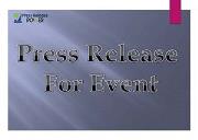 Event For Press Release News Powerpoint Presentation
