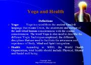 Yoga and Health Powerpoint Presentation