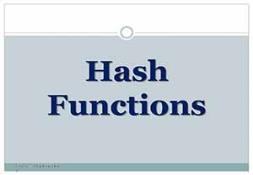 Hash Functions PowerPoint Presentation