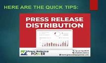 An Absolutely Successful Press Release Distribution Format Tips PowerPoint Presentation