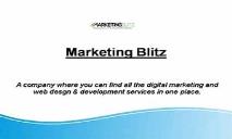 Seo Web Design And Web Development Company-Marketing Blitz PowerPoint Presentation