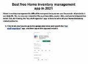 Best free Home Inventory management app in 2021 Powerpoint Presentation