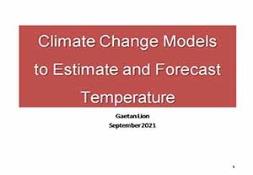 Climate Change Model Powerpoint Presentation