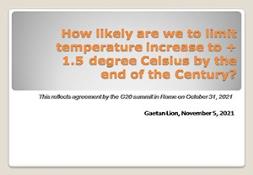 Global Temperature Forecast out to 2100 PowerPoint Presentation