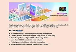 Make your Stories more attractive by using Rangin app Powerpoint Presentation