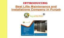 Lifts Maintenance and Installation Company in Punjab PowerPoint Presentation