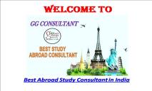 Search for Best Abroad Study Consultant in India PowerPoint Presentation