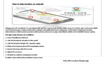 How to fake location on android PowerPoint Presentation