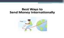 Best Ways to Send Money Internationally PowerPoint Presentation