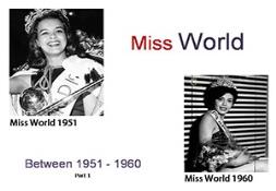 Miss World Winners (Between 1951 to 1960) Powerpoint Presentation