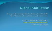 Digital Marketing PowerPoint Presentation