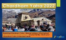 Chardham Yatra 2022 PowerPoint Presentation