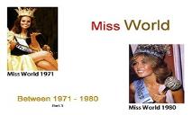 Miss World Winners (Between 1971 to 1980) PowerPoint Presentation