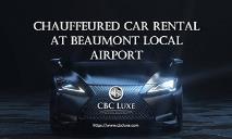 Chauffeured Car Rental at Beaumont Local Airport PowerPoint Presentation