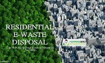 RESIDENTIAL E-WASTE DISPOSAL PowerPoint Presentation