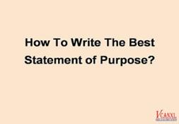 How to Write the Best Statement of purpose? PowerPoint Presentation