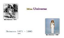Miss Universe Winners (Between 1971 to 1980) PowerPoint Presentation