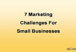 7 Marketing Challenges For Small Businesses Powerpoint Presentation