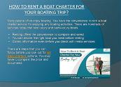 How to Rent a Boat Charter for Your Boating Trip Powerpoint Presentation