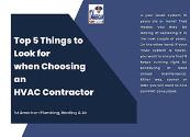 Top 5 Things to Look for when Choosing an HVAC Contractor Powerpoint Presentation