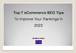 Top 7 eCommerce SEO Tips To Improve Your Rankings In 2022 Powerpoint Presentation