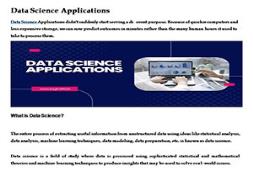 Data Science Applications PowerPoint Presentation