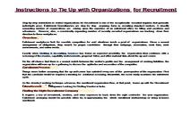 Instructions to Tie Up with Organizations for Recruitment PowerPoint Presentation