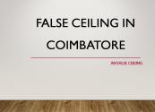 False Ceiling in Coimbatore Powerpoint Presentation