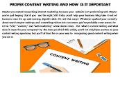 Proper Content Writing and How is it Important Powerpoint Presentation