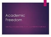 Academic Freedom Powerpoint Presentation