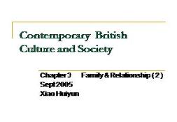 Contemporary British Culture and Society PowerPoint Presentation
