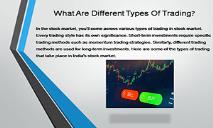 Different Types of Trading PowerPoint Presentation