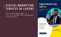 Digital Marketing Services In Lahore PowerPoint Presentation