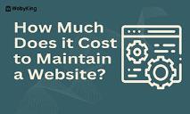 How Much Does it Cost to Maintain a Website PowerPoint Presentation