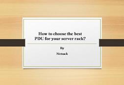 How to Choose the best PDU for Your Server Rack Powerpoint Presentation