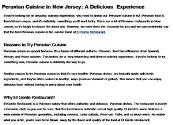 Peruvian Cuisine in New Jersey-A Delicious Experience Powerpoint Presentation