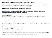 Peruvian Food is the Best-Reasons Why? Powerpoint Presentation