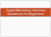 Digital Marketing Interview Questions for Beginners Powerpoint Presentation
